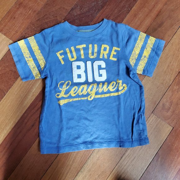 Carter's Blue/Yellow "Future Big Leaguer" T-Shirt Size 2T - Picture 3 of 9